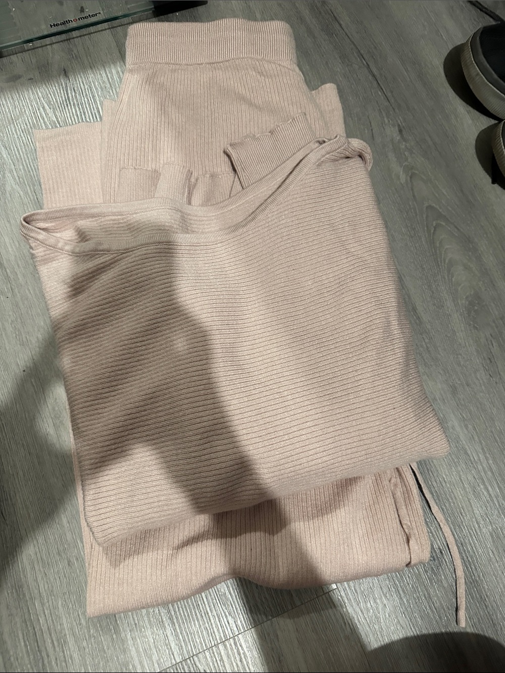 Amazon Women's Ribbed Cowl Neck Sweater - Light Blush